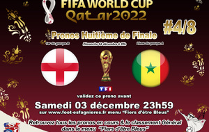 Pronostiquez Angleterre vs Sénégal (avant le 03/12)