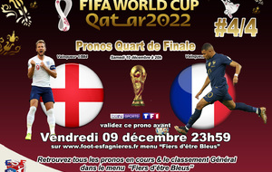 Pronostiquez 1/4#4 ANGLETERRE vs FRANCE avant le 09/12...