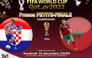 Pronostiquez la petite Finale : CROATIE vs MAROC (avant le 16/12)