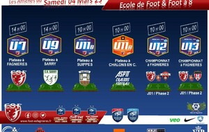 Les Affiches du Samedi 04/03 - Ecole de Foot & Foot à 8