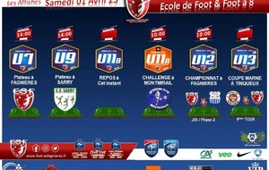 Le Programme du Samedi 1er Avril - EDF & Foot à 8....