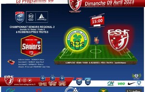 Le Programme du Dimanche 09 avril après-midi...