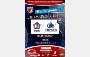 Recrutement Séniors R1 ou R2 Saison 2023/2024
