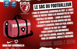 LE SAC IDEAL DU FOOTBALLEUR ESF.....