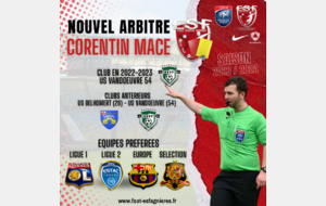 Présentation Nouvel Arbitre, Bienvenu Corentin ! 