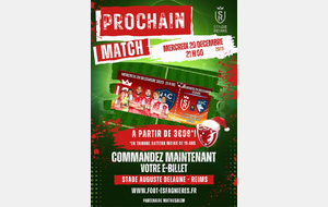 Billetterie Stade de Reims...Prochain Match à Delaune...