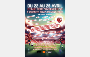 INSCRIPTIONS AU STAGE FOOT VACANCES V3