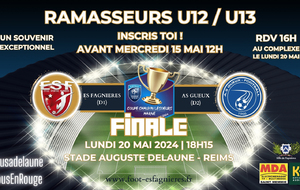 FINALE A DELAUNE - RAMASSEURS DE BALLE U12/U13...INSCRIS TOI !