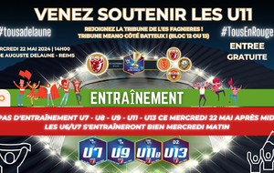 Pas d'entraînements ce Mercredi 22 Mai....#TOUS A DELAUNE