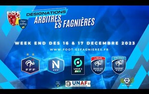 Désignations Arbitres