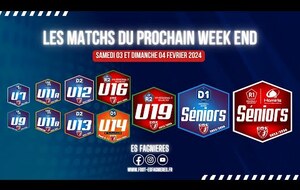 Programme du Week End des 03 & 04 Février 2024