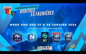 Désignations Arbitres ES Fagnières