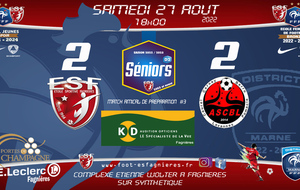 Séniors D2 - Match de Préparation #3 Vs Cernay Berru As (D1)