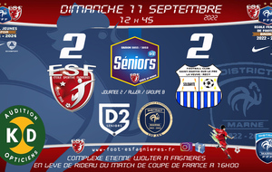 Séniors D2 - J2 Championnat D2 - ESF Vs Saint Martin Fc