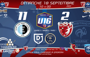 U16D1 - J2 Championnat D1 - Epernay Rcc Vs ESF U16D1
