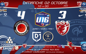 U16D1 - J4 Championnat D1 - Coteaux Sud Vs ESF16