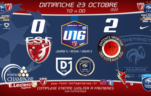 U16D1 - J9 Championnat D1 - ESF16 Vs Coteaux Sud