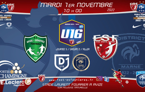 U16D1 - J5 Championnat D1 - Avize Grauves Vs ESF16