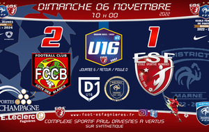 U16D1 - J6 Championnat D1 - FCCB Vertus Vs ESF16