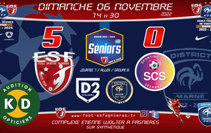 Séniors D2 - J7 Championnat D2 - ES Fagnières D2 Vs Sézanne Sc