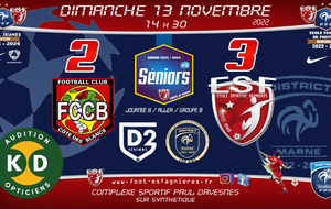 Séniors D2 - J8 Championnat D2 - FCCB Vs ES Fagnières D2