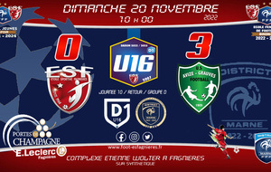 U16D1 - J10 Championnat D1 - ESF16 Vs Avize Grauves Us 