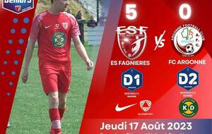 Séniors D1 - Prépa#2 - Es Fagnières (D1) vs Fc Argonne (D2)