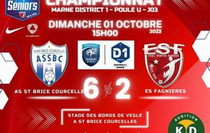 SENIORS MARNE D1/J03 - AS ST BRICE COURCELLES vs ES FAGNIERES