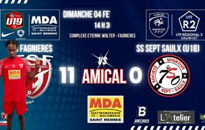 U19R2 - MATCH AMICAL - ES FAGNIERES VS SEPT SAULX (U18)