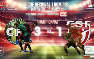 SENIORS LIGUE R1/J17 - ES FAGNIERES vs FC CORMONTREUIL