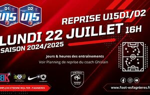 REPRISE U15D1/D2 - SAISON 2024/2025