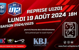 REPRISE U12D1 - SAISON 2024/2025...