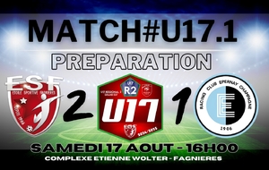 U17R2 - PREPA#1 - ES FAGNIERES VS RC EPERNAY
