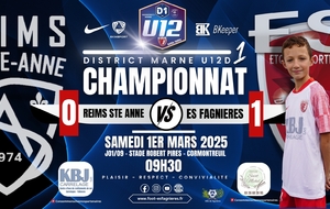 U12D1 - J01/09 - REIMS STE ANNE VS ES FAGNIERES