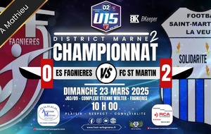 U15D2 - J03/09 - ES FAGNIERES VS FC ST MARTIN LVR