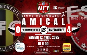 U17 LIGUE R2 - AMICAL - FC CORMONTREUIL VS ES FAGNIERES