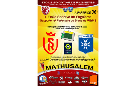 E-billetterie Stade de Reims Vs Auxerre AJ