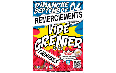 Remerciements : Vide Grenier à Fagnières !