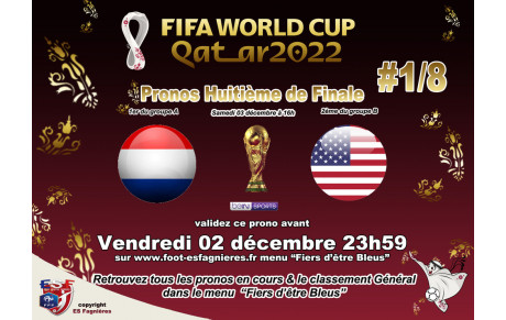 Pronostiquez Pays-Bas Vs USA (avant le 02/12)....