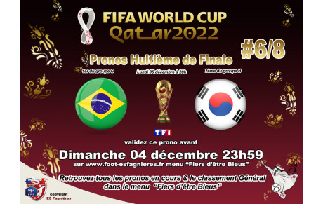 Pronostiquez Brésil vs Corée (avant le 04/12)