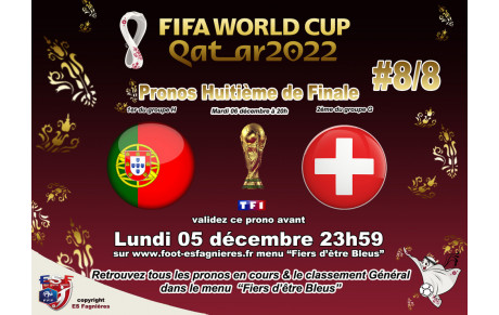 Pronostiquez Portugal vs Suisse (avant le 05/12)