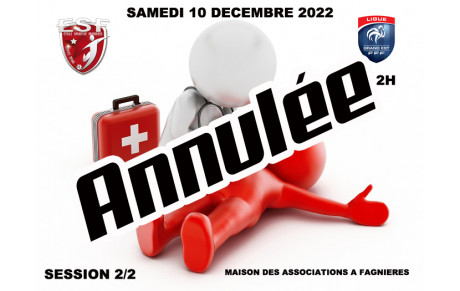 Annulation :  Formation les Gestes qui sauvent 