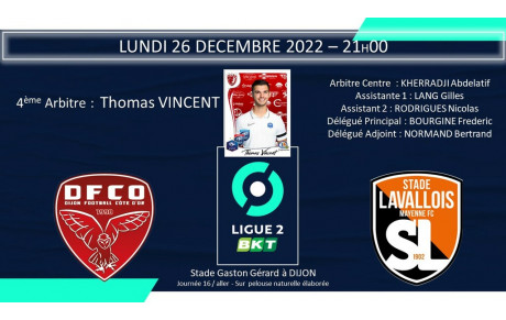 Ligue 2 BKT pour Thomas Vincent.....