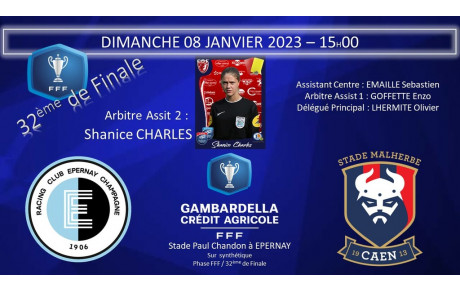 32eme de Finale de Gambardella pour Shanice !