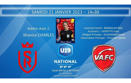 Shanice C. Pour le match U19 FFF SDR VS VA
