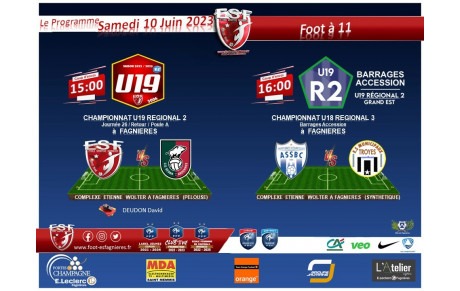 Le Programme du Samedi 10 Juin 2023....