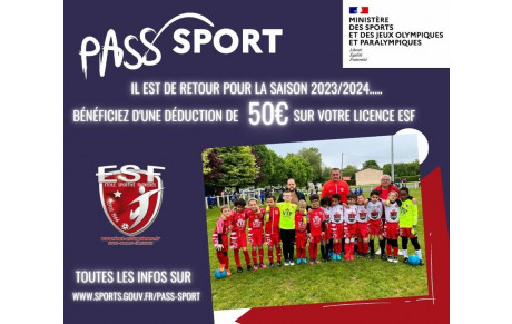 Pass'Sport, bénéficiez d'une remise de 50€....