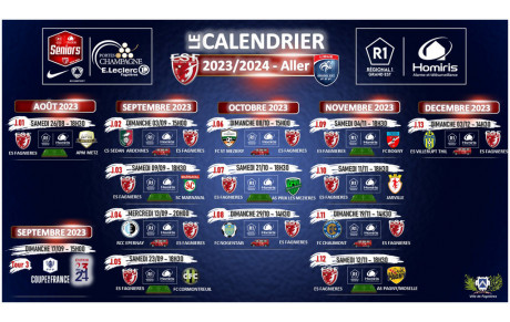 Séniors R1 - Le Calendrier des Matchs Aller....