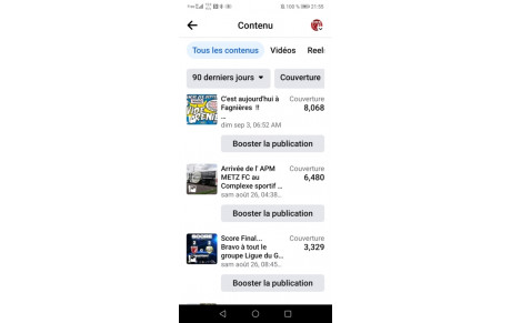 Podium des Publications Facebook Août 2023
