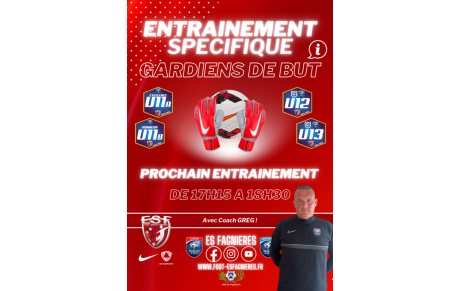 Entraînement Spécifique Gardien de But... 